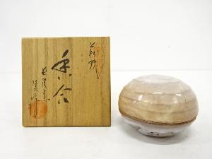 萩焼　隆峰造　香合